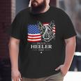 Proud Cattle Dog Heeler Dad American Flag Patriotic Dog Big and Tall Men T-shirt