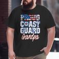 Proud Patriotic Usa Coast Guard Grandpa Usa Flag Men Grandpa Big and Tall Men T-shirt