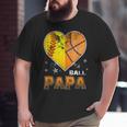Softball Basketball Papa Grandpa Cool Distressed Big and Tall Men T-shirt