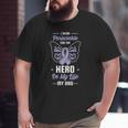 Stomach Cancer Awareness Periwinkle Ribbon Hero Dad Big and Tall Men T-shirt