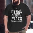 I Have Two Titles Daddy And Papaw I Rock Them Both Big and Tall Men T-shirt