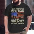 I Have Two Titles Veteran And Grumpy For Papa Grandpa Big and Tall Men T-shirt