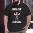 Uncle Huncle Mustache Bodybuilder Gym Workout Big and Tall Men T-shirt