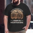 Never Underestimate A Grandpa On A Mountain Bike Bicycling Grandpa Big and Tall Men T-shirt