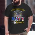 Us Military Navy Uncle With American Flag Veteran Big and Tall Men T-shirt
