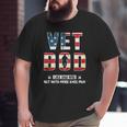 Vet Bod Like Dad Bod With More Knee Pain American Flag Big and Tall Men T-shirt