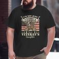 Veteran Day Veterans Daughter Us Flag Combat Boots Dog Tags Big and Tall Men T-shirt