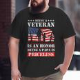 Veteran Papa Military Dad Army Father's Day Big and Tall Men T-shirt