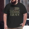 Veteran Of The United States Army Camouflage Us Flag Veteran Big and Tall Men T-shirt