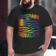 Veterans For Equality For Military Supporting Lgbtq Graphics Big and Tall Men T-shirt