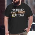 Vintage United States Coast Guard Veteran American Flag Big and Tall Men T-shirt