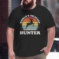 World's Okayest Hunter Deer Bow Hunting Dad Mens Big and Tall Men T-shirt