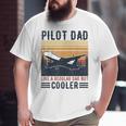 Aviation Pilot Dad Like A Normal Dad But Cooler Pilot Big and Tall Men T-shirt