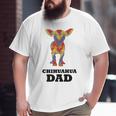 Chihuahua Dad Mexican Blanket Dog Silhouette Big and Tall Men T-shirt