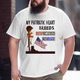 My Patriotic Heart Bleeds Red White & Blue Veteran Big and Tall Men T-shirt