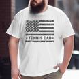 Vintage Tennis Dad America Us Flag Patriot Big and Tall Men T-shirt