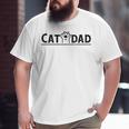 Worlds Best Cat Dad Ever Vintage Cat Dad Father Day Men Big and Tall Men T-shirt