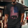 American Bear Hunter Patriotic For Dad Father's Day Big and Tall Men T-shirt