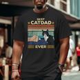Best Cat Dad Ever Vintage Retro Cat Men Fathers Day Big and Tall Men T-shirt