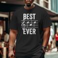 Best Dad Ever Music Note Bold Condensed Dark Big and Tall Men T-shirt