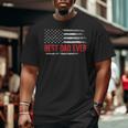 Best Dad Ever Us American Flag Fathers Day Dad Big and Tall Men T-shirt