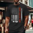 Best Dad By Par Golf Daddy Fathers Day Us Flag Big and Tall Men T-shirt