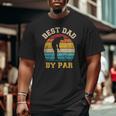 Best Dad By Par For Golfer Daddy Father's Day Big and Tall Men T-shirt