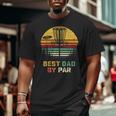 Best Dad By Par Vintage Disc Golf Dad Father's Day Big and Tall Men T-shirt