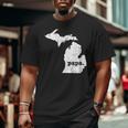 Best Papa MichiganGrandpa Big and Tall Men T-shirt