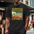 Best Sphynx Cat Dad Ever Retro Vintage Sunset Big and Tall Men T-shirt