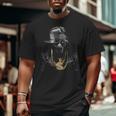 Black Pit Bull Rapper As Hip Hop Artist Dog Big and Tall Men T-shirt