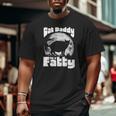 Cat Daddy To A Fatty Vintage Full Moon & Chonk Dad Big and Tall Men T-shirt