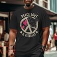 Cute Peace Love & Pitbulls Men And Women Big and Tall Men T-shirt