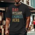 Dad Husband Engineer Hero Big and Tall Men T-shirt