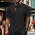 Daddy Gay Lesbian Pride Lgbtq Inspirational Ideal Big and Tall Men T-shirt