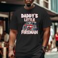 Daddy's Little Fireman Kids Firefighter Fireman's Big and Tall Men T-shirt