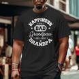 Family 365 Happiness Is Being A Dad Grandpaw & Great Grandpa Big and Tall Men T-shirt