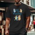 Fathers-Bluey-Dad-Mum Love Father's Day Kids Big and Tall Men T-shirt