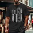 Fathers Day Best Handsome Dad Ever With Us American Flag Big and Tall Men T-shirt