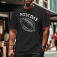 Funday American Football Dad Fathers Day Son Daddy Matching Big and Tall Men T-shirt