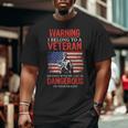 Veteran Wife I Belong To A Veteran Dangerous Warning Big and Tall Men T-shirt