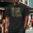 Grandpa From Grandchildren Men Grandpa Myth Legend Big and Tall Men T-shirt