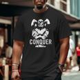 Gymreapers Conquer Bodybuilding & Powerlifting Big and Tall Men T-shirt