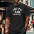 Hicksville Ny New York Gym Style Distressed White Print Big and Tall Men T-shirt