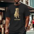 Lab Dad Yellow Labrador Retriever Dog Lovers Big and Tall Men T-shirt