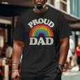 Lgbtq Proud Dad Gay Pride Lgbt Ally Rainbow Father's Day Big and Tall Men T-shirt