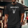 Megadad Rock Heavy Metal Guitar Dad Big and Tall Men T-shirt