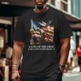 Memorial Day Land Of Free Because Of Brave Veterans American Big and Tall Men T-shirt