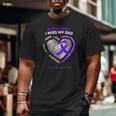 In Memory Dad Purple Alzheimer's Awareness Big and Tall Men T-shirt