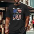 Mens All American Dad 4Th Of July Father's Day Rugged Grunge Style Big and Tall Men T-shirt